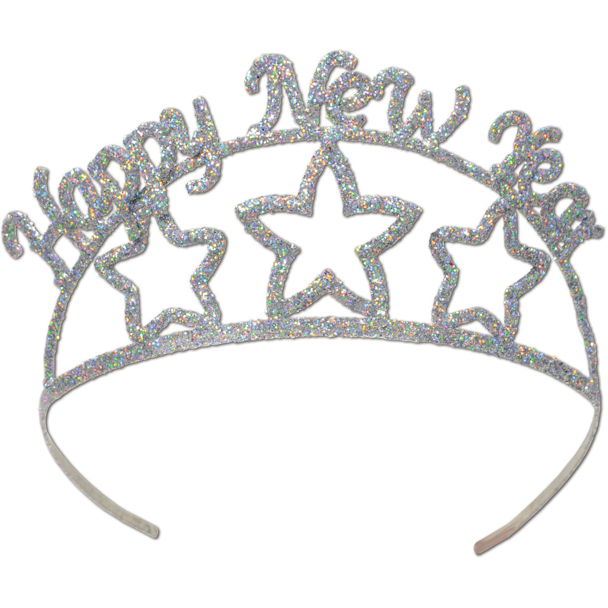 Glittered Metal Happy New Year Tiara