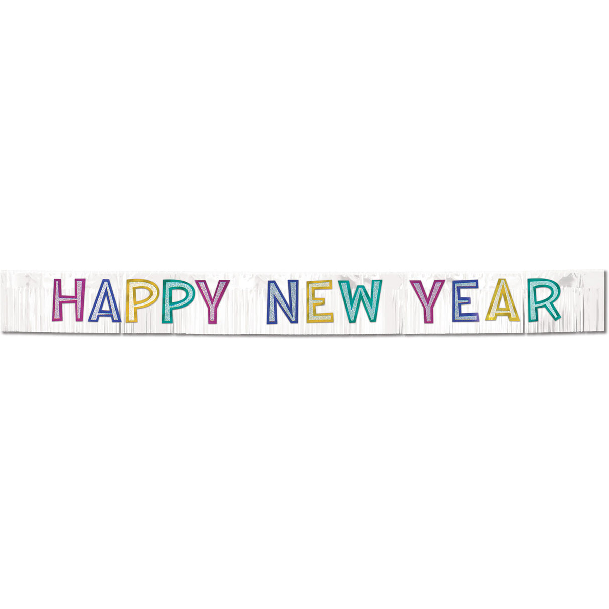 Metallic Happy New Year Banner
