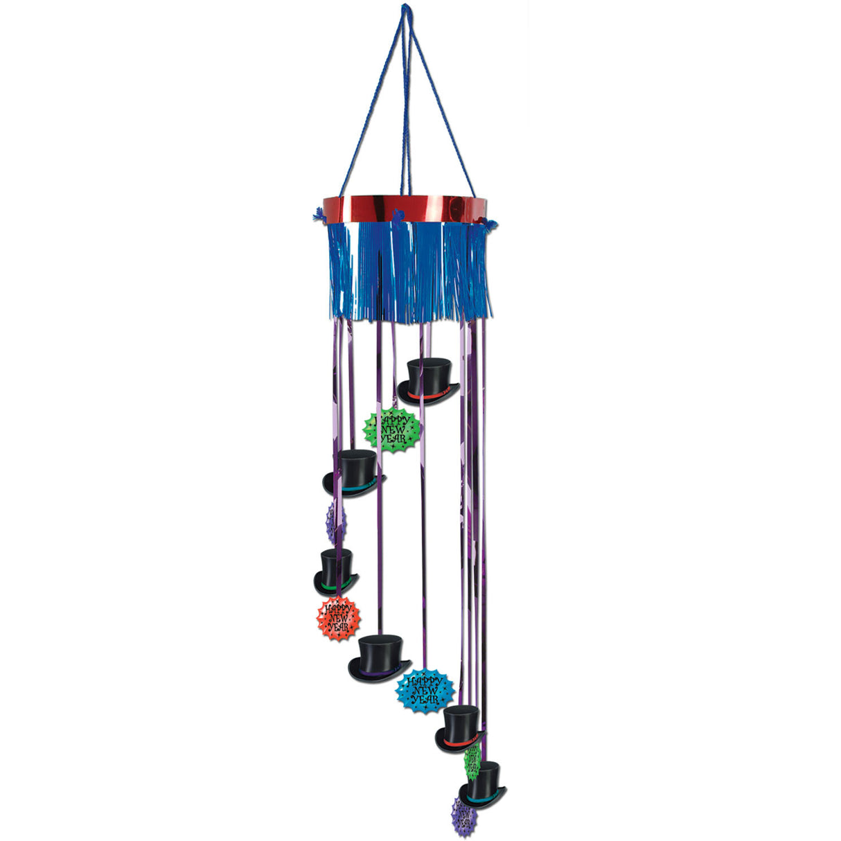 Multi-Color New Year Shimmering Spiral