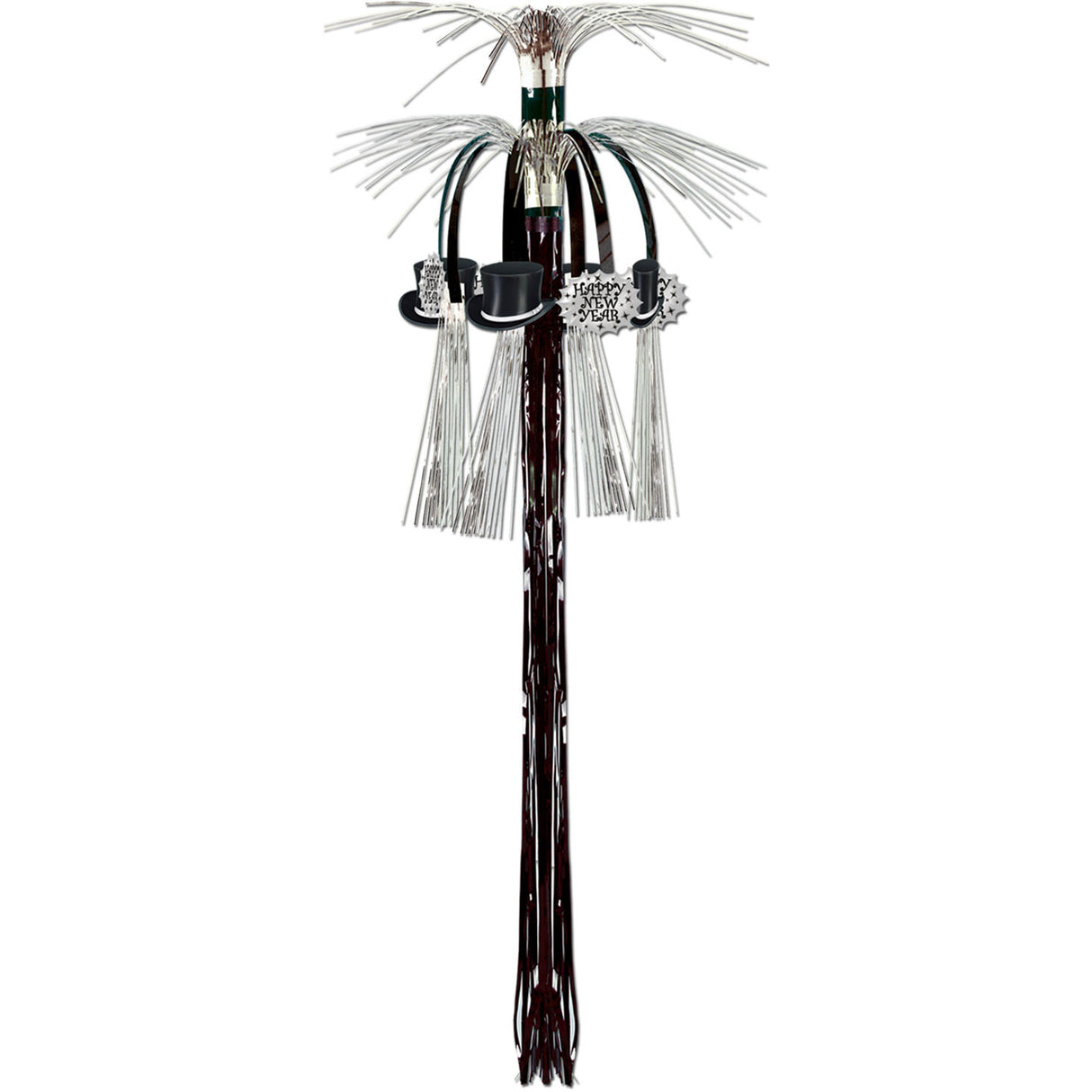 Black and Silver New Year Cascade Column