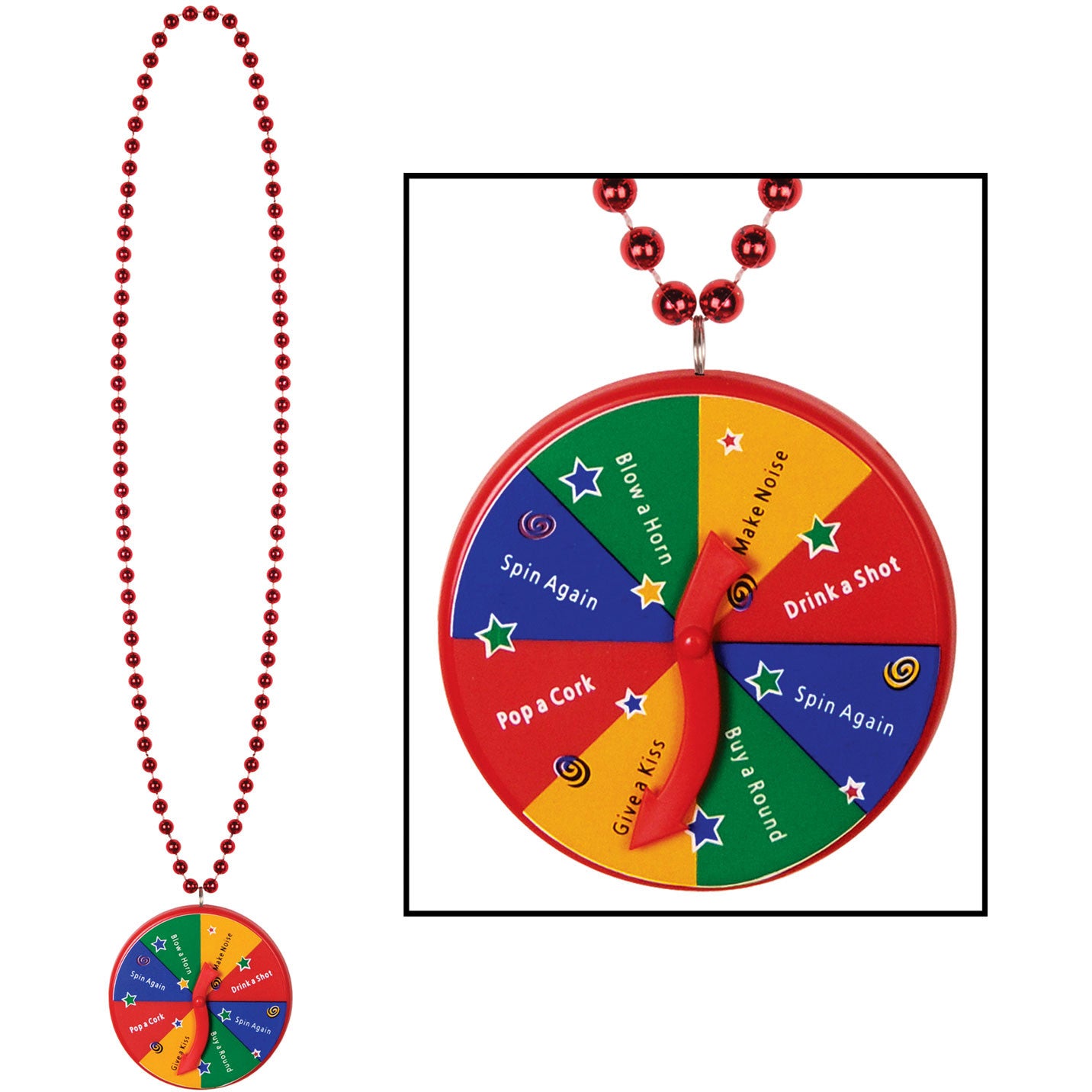 New Year Beads with Spinner Medallion