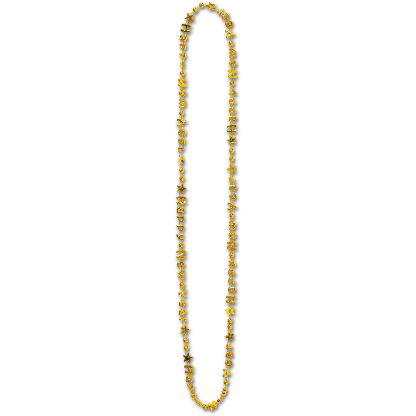 Gold Happy New Year Beads-Of-Expression