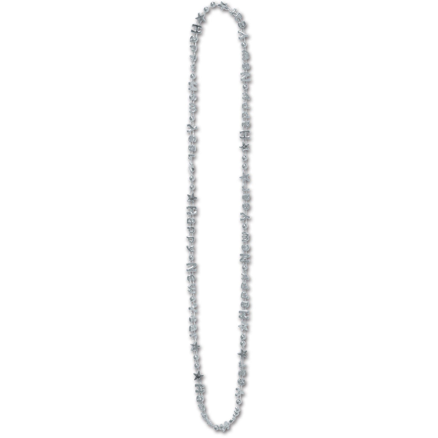 Silver Happy New Year Beads-Of-Expression