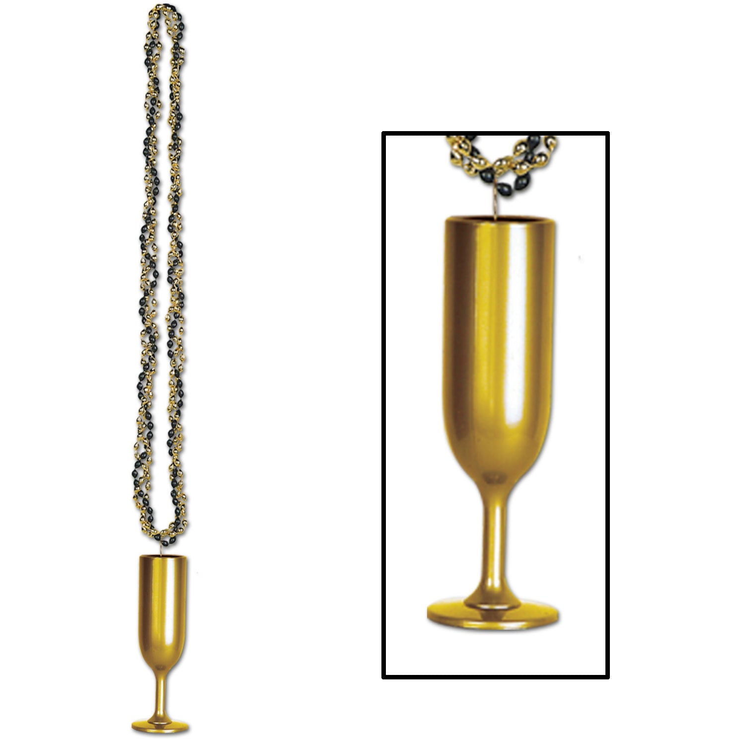 Braided Beads with Champagne Flute