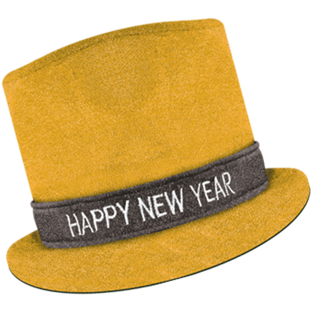 Gold Glitz N Sparkle Happy New Year Top Hat