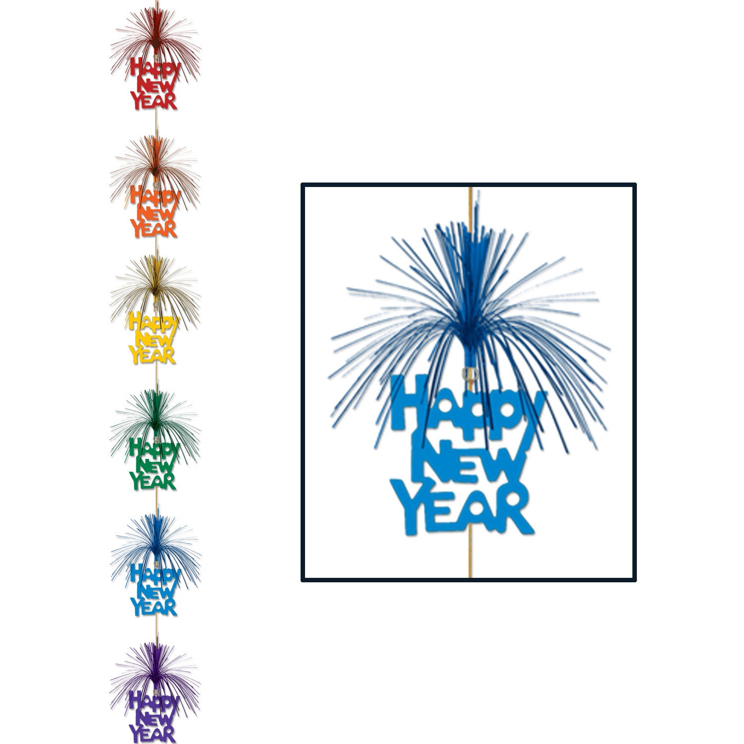 Multi-Color New Year Firework Stringer