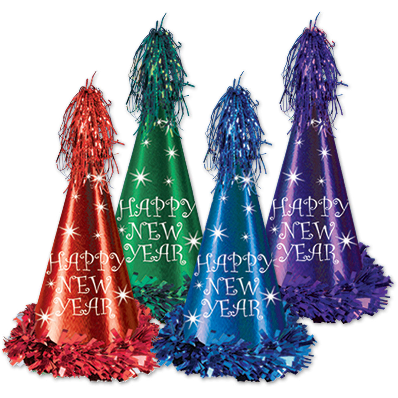 Multi-Color Reflections Party Hats (1ct)