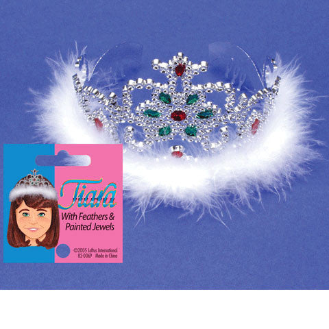 Tiara w/Feathers & Painted Jewels