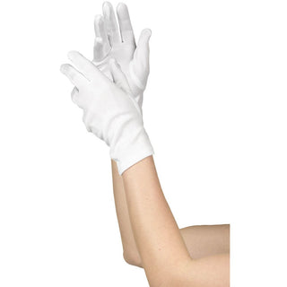 White Short Gloves Womens Standard