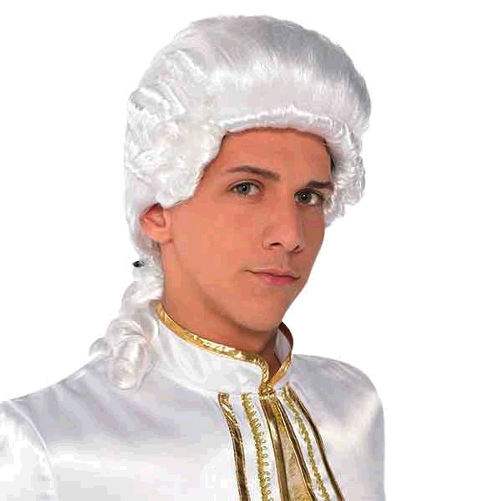 White Colonial Man Wig