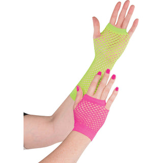 Neon Fishnet Glove