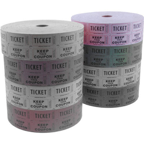 Double Raffle Ticket - White