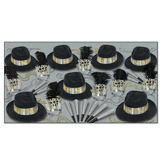 Platinum Gold New Years Eve Party Kit Assortment for 10