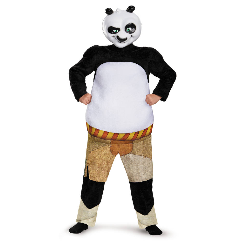 Panda-Po Deluxe/Muscle Costume Boys S (4-6)