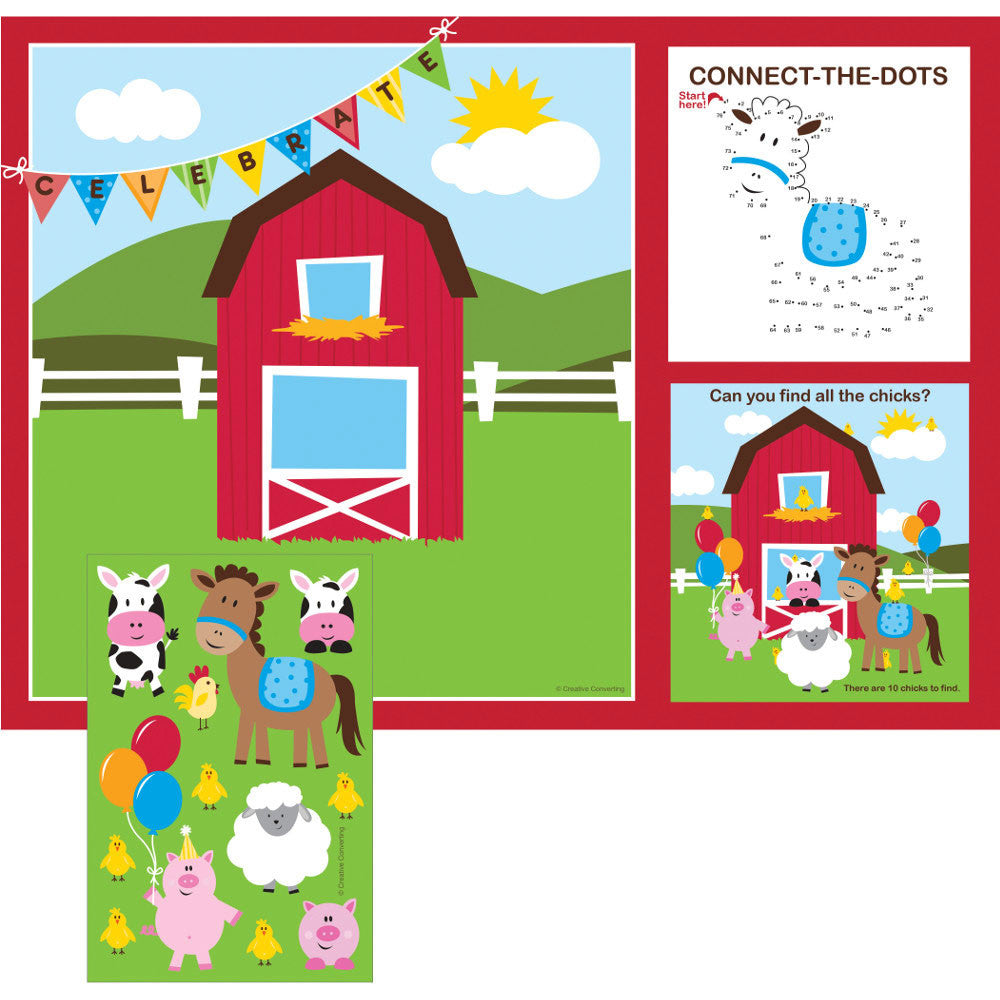 Farmhouse Fun Placemat Activity Sets (8ct)