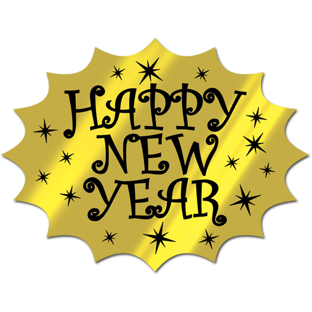 Gold Foil Happy New Year Cutouts