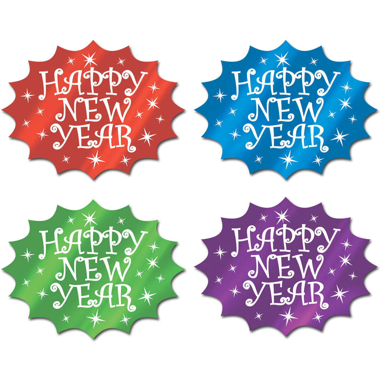 13" Foil Happy New Year Cutouts