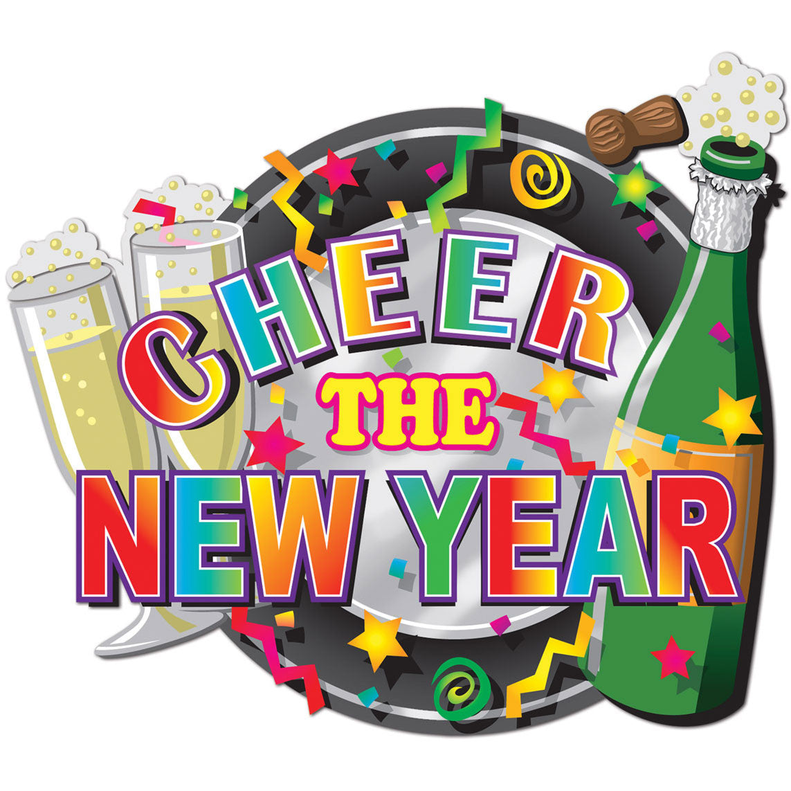 Printed Hi-Gloss Foil New Year Sign