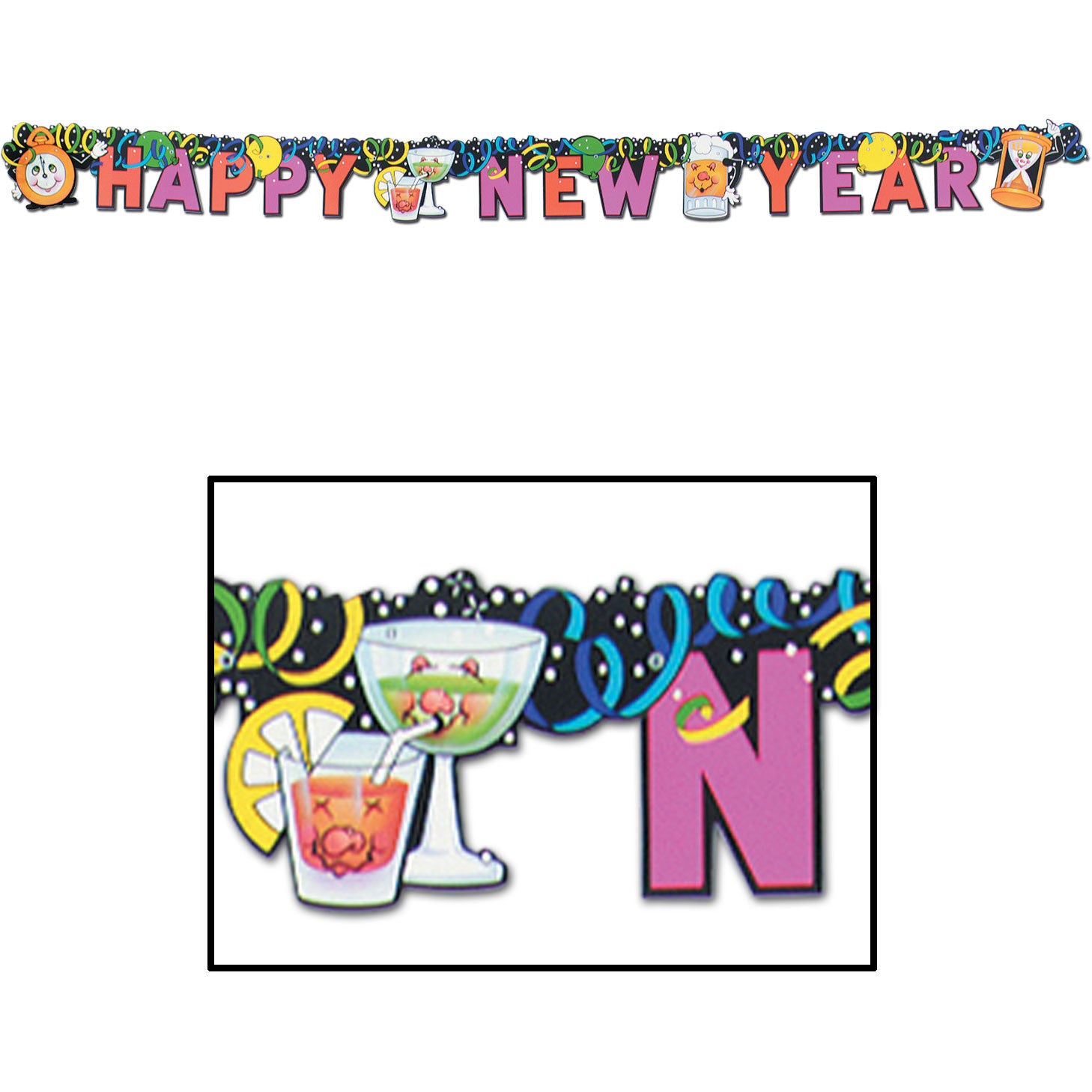 6' Happy New Year Streamer