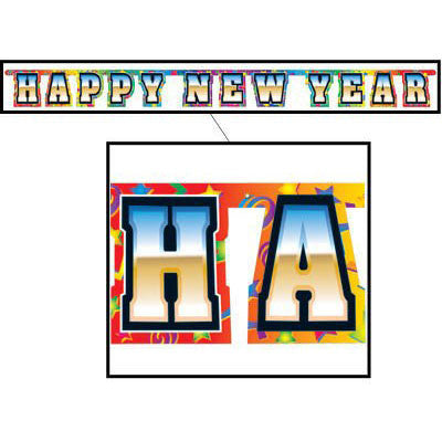 6' Happy New Year Streamer