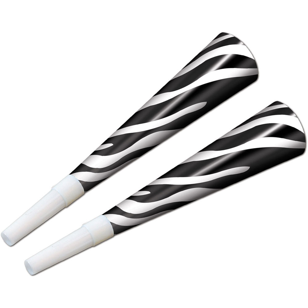Zebra Print Horns (100ct)