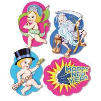 16" New Years Decorations (4ct)