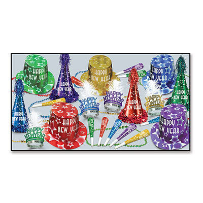 Gem-Star New Years Eve Party Kit Assortment for 10