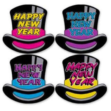 Happy New Year Top Hat Cutout