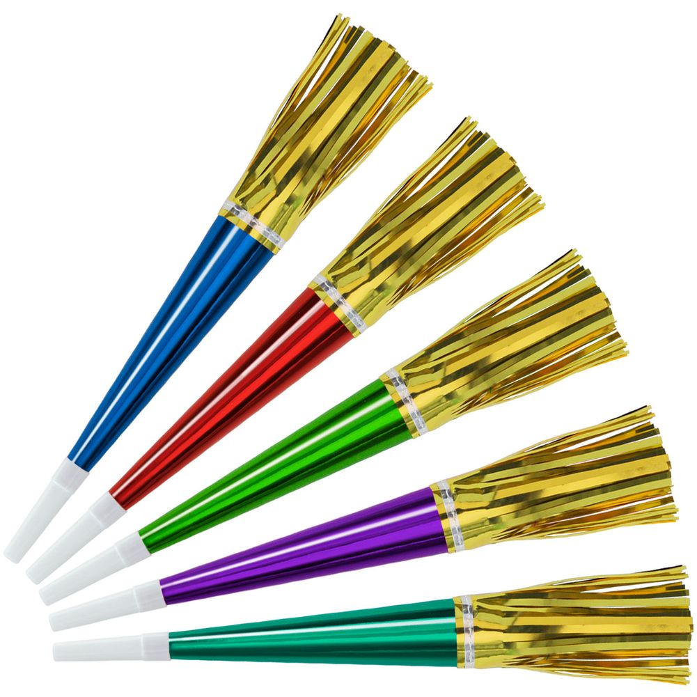 Foil Horns with Metallic Tassels (100ct)