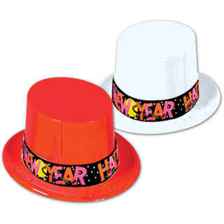 New Year Plastic Top Hats (25ct)