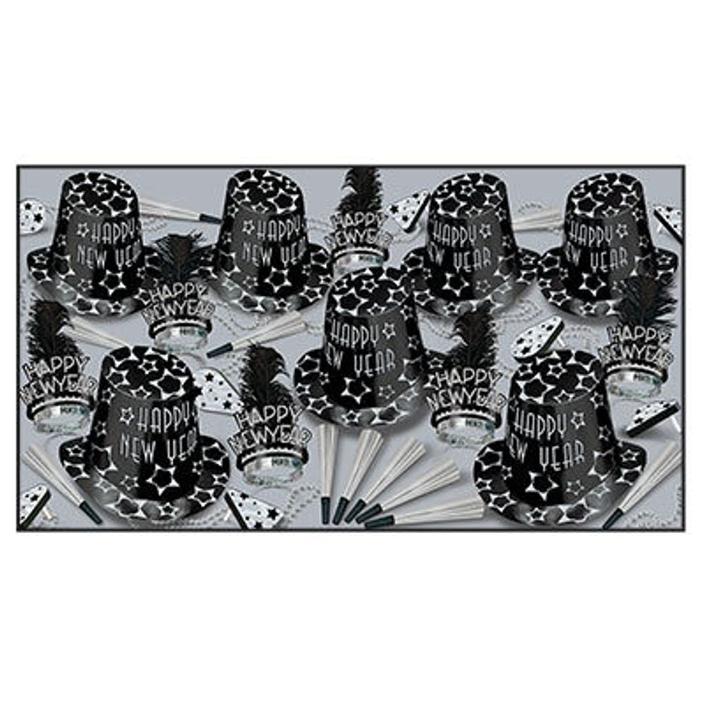 Black Diamond New Years Eve Party Kit Assortment for 10