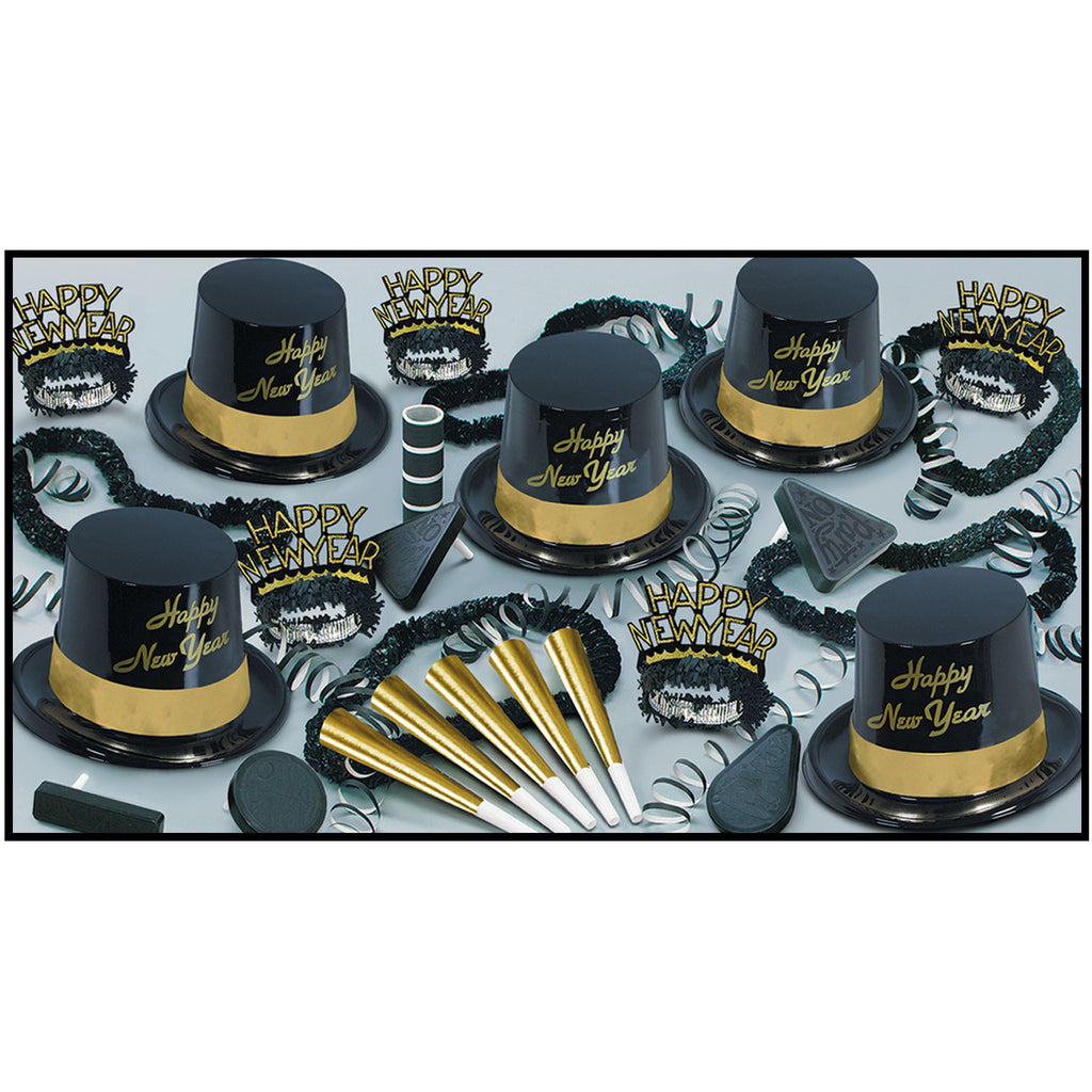 Gold Legacy New Years Eve Party Kit Assortment for 10