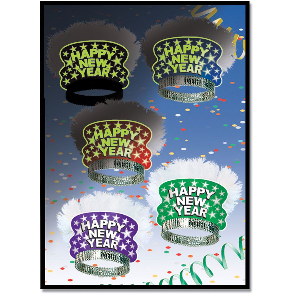Feathered Midnight Glow Tiaras (50ct)