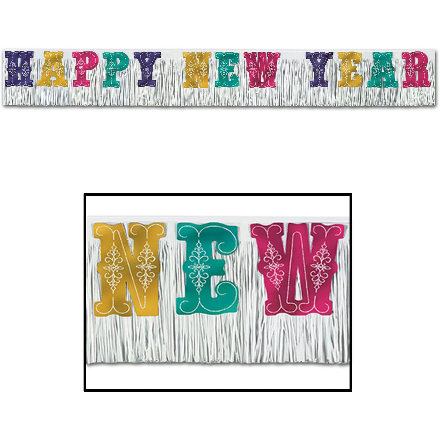 15' Multi-Color Happy New Year Banner