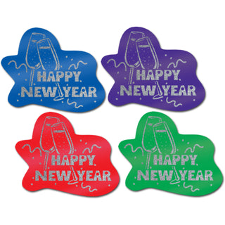Multi-Color Glittered Happy New Year Sign