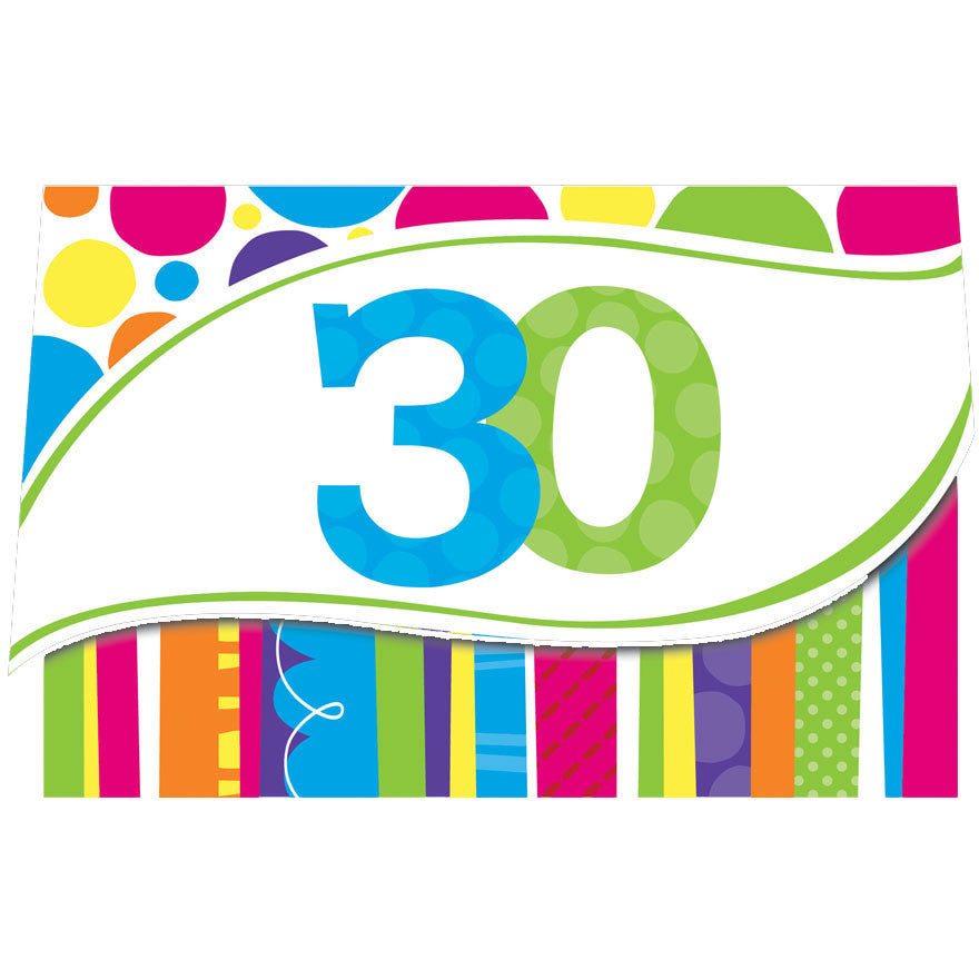 Bright and Bold Invitation, 30th