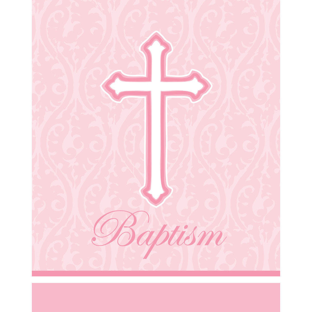 Faith Pink Invitation, Baptism