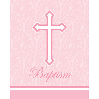 Faith Pink Invitation, Baptism