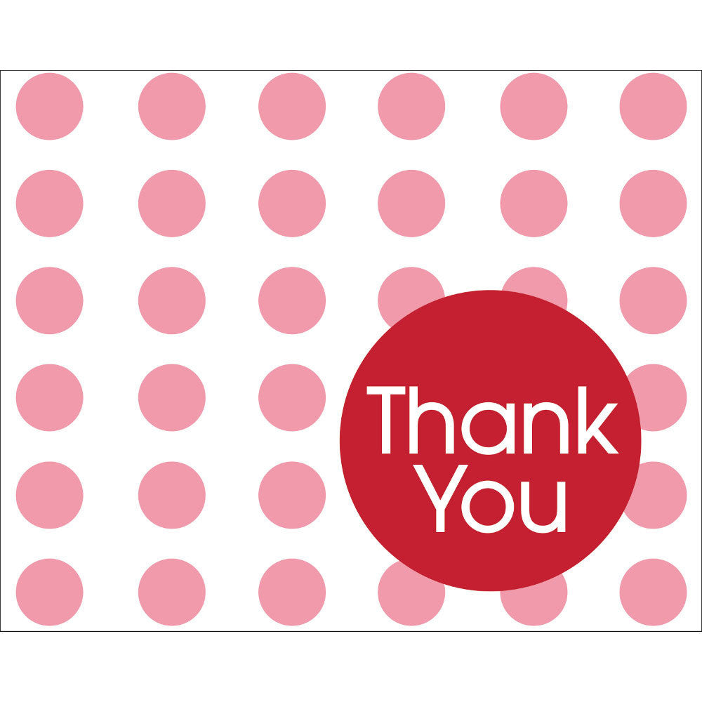 Classic Red Dots Thank You Notes (8ct)