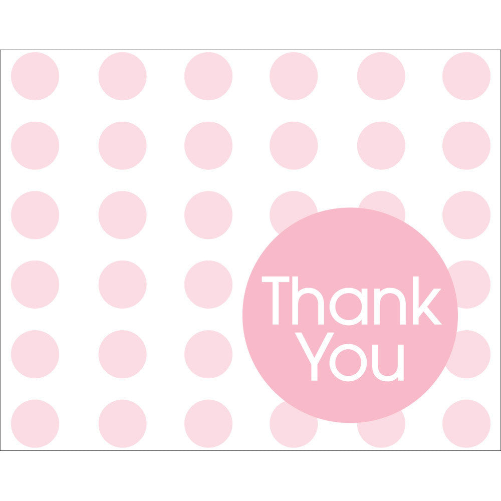 Classic Pink Dots Thank You Notes (8ct)