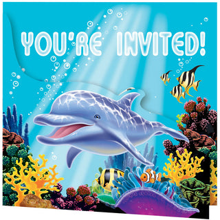 Ocean Party Invitation, Gatefold