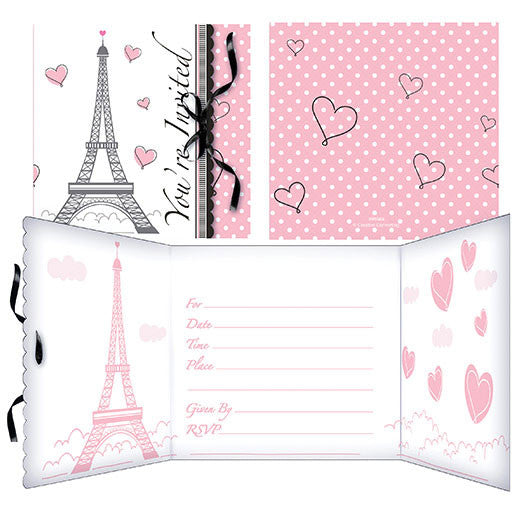 Party in Paris Invitation, Gatefold
