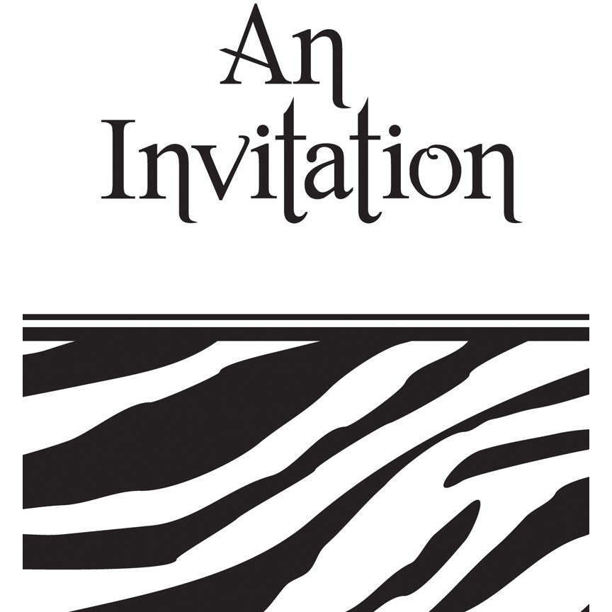 Animal Print - Zebra Invitations