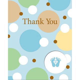 Tiny Toes - Blue Thank You Notes