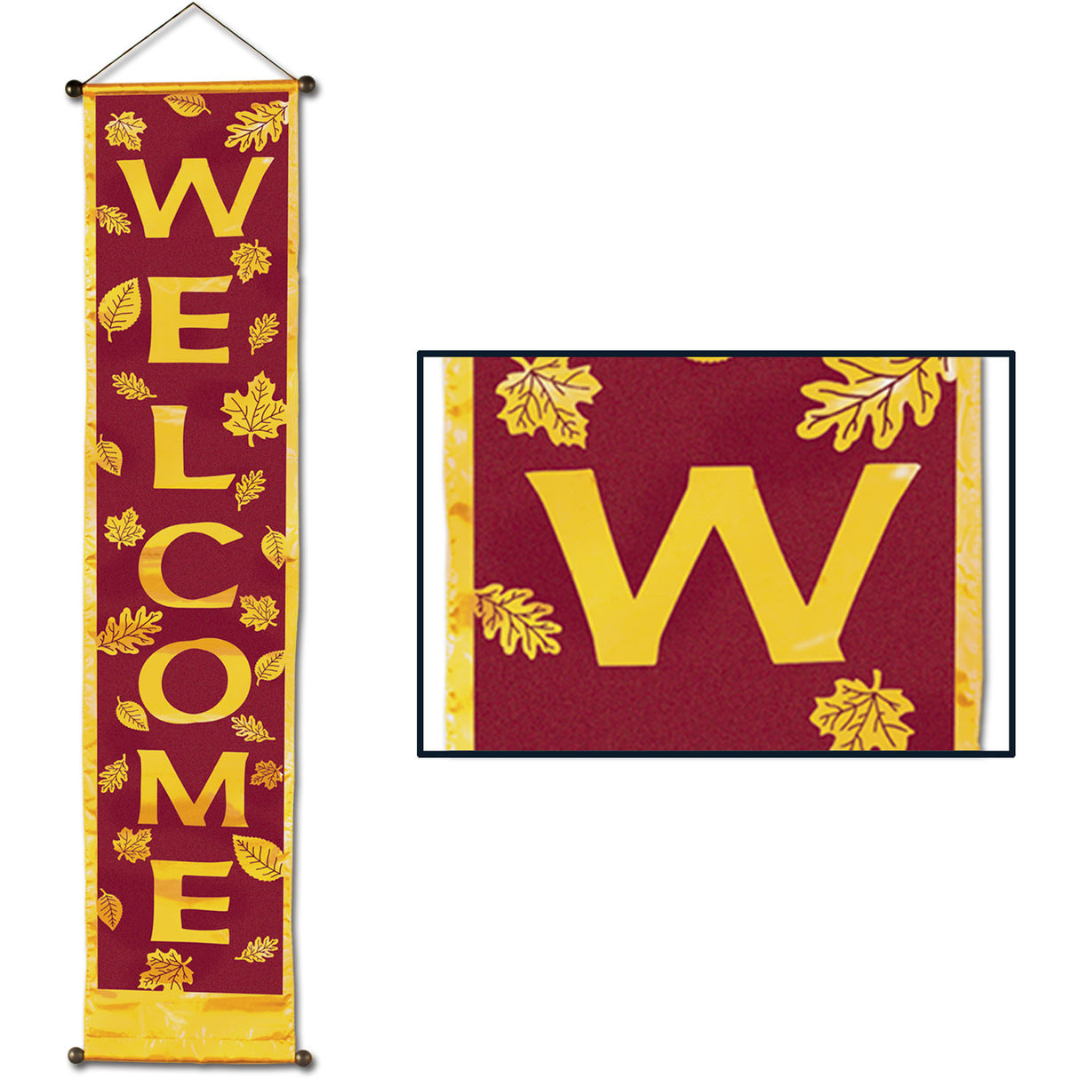 Velvet Autumn Leaves Holiday Door Panel