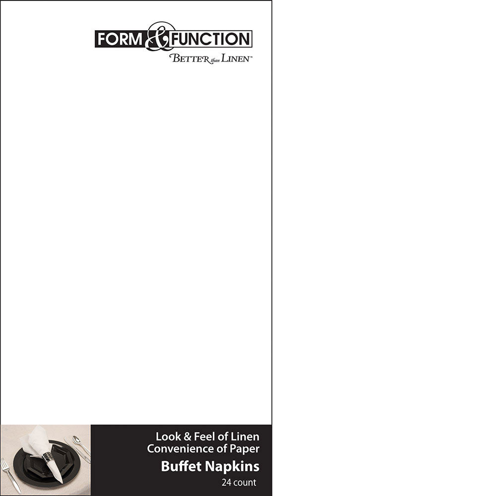 Form and Function White Guest Towel Napkins (24ct)