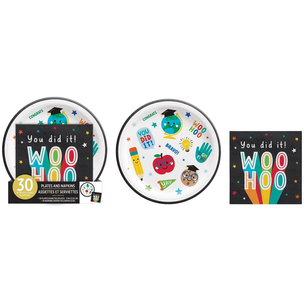 Graduation Fun Plates & Napkins (60pcs)