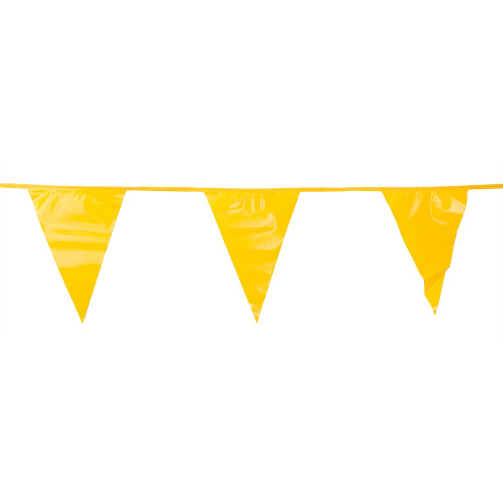 Yellow Triangle Pennant Flag 100 Ft.