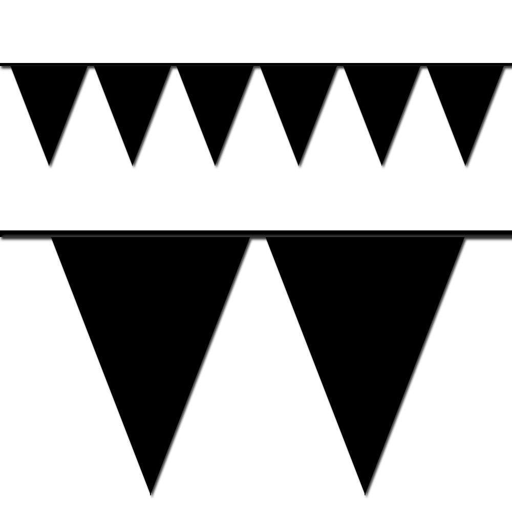 Black Triangle Pennant Flag 100 Ft.