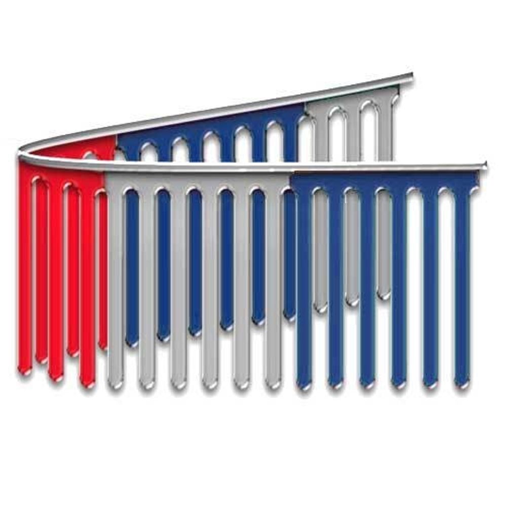 Blue, Red, and Silver Metallic Finger Banner 60 Ft.